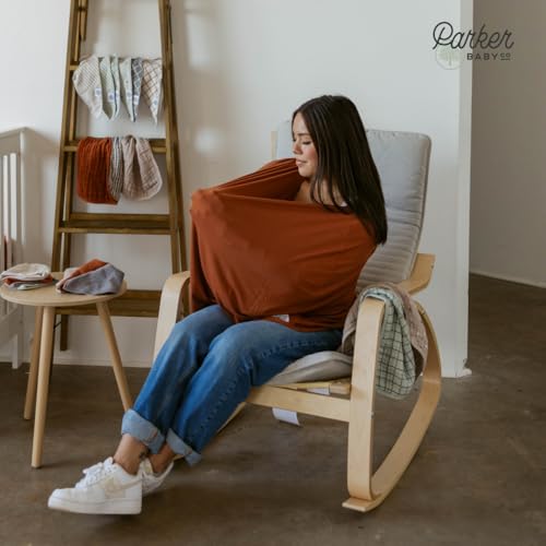 Parker Baby Co. Multi-Use Cover - Carseat Cover, Nursing Cover - Clay - color: Clay