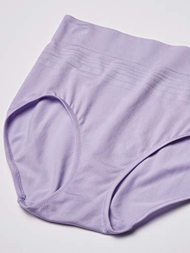Warner's Women's Blissful Benefits Seamless Bikini Panty 3 Pack - color: Lavender Macaron/White/Navy Ink, size: X-Large