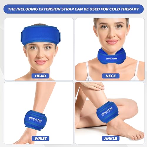 Neck Ice Pack Wrap, Reusable Cold/Hot Gel for Neck Pain, Blue - color: Blue