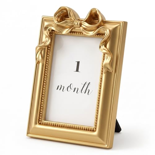 Novabright Baby Monthly Milestone Photo Frame Set, Bow Rectangle - style: Bow Rectangle