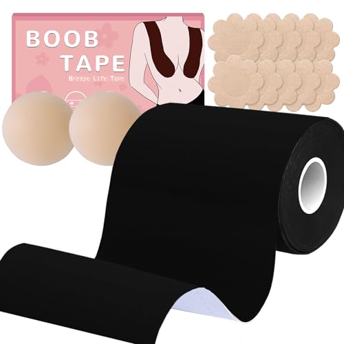 Breast Tape Wide Boobtape for Heavy Boobs, 5 inch Black - color: Black, size: 5 INCH