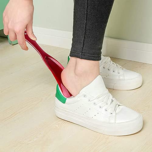 4 Plastic Shoe Pulls,Lazy Small Travel Shoe Pulls,Suitable For The Elderly,Children,And Pregnant Women - color: Black+red