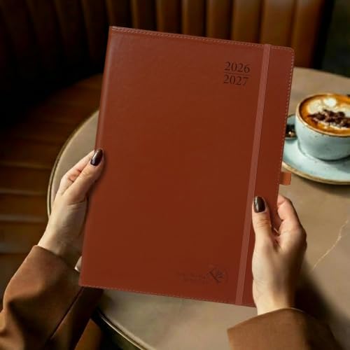 POPRUN Planner 2026-2027, 8.25" x 11.75" Academic Weekly Calendar Planner - color: Brown, size: Large 8.25'' x 11.75'', style: Weekly Layout & Jul.2026-Jun.2027