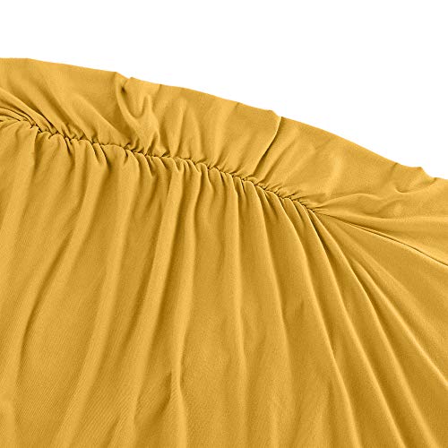 Peauty Side Ruched Maternity Bodycon Dress Short Sleeve Style Baby Shower - color: K. Ginger, size: Small