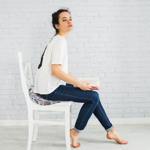 Donut Pillow for Hemorrhoids Seat Cushion for Tailbone Pain Relief - color: Flower