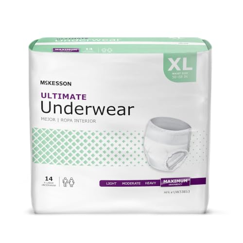 McKesson Ultimate Adult Incontinence Underwear, XL, Maximum, 68 in, 14 ct - size: X-Large (14 Count)