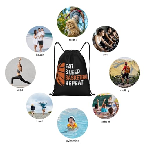 Gianlaima Drawstring Backpack Gym draw string bag For Men Women - color: Black10