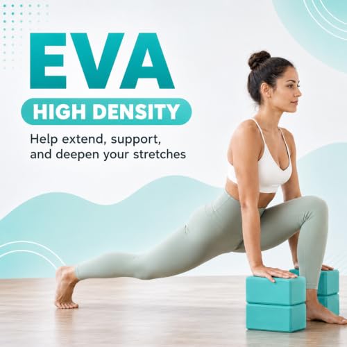Wettarn 6 Pack EVA Yoga Blocks Bulk, Non Slip Pilates Brick - color: Bright Green