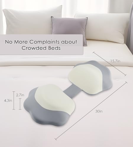 DONAMA Memory Foam Pregnancy Pillow for Sleeping, Cooling Maternity Pillow - color: White and Grey