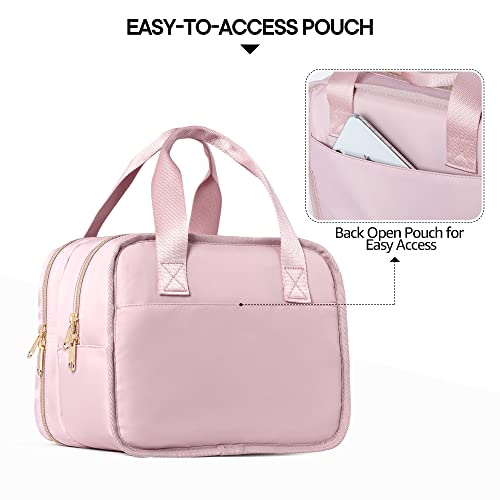 Fasrom Wearable Breast Pump Bag, Insulated Pump Carrying Case with Cooler - color: Pink