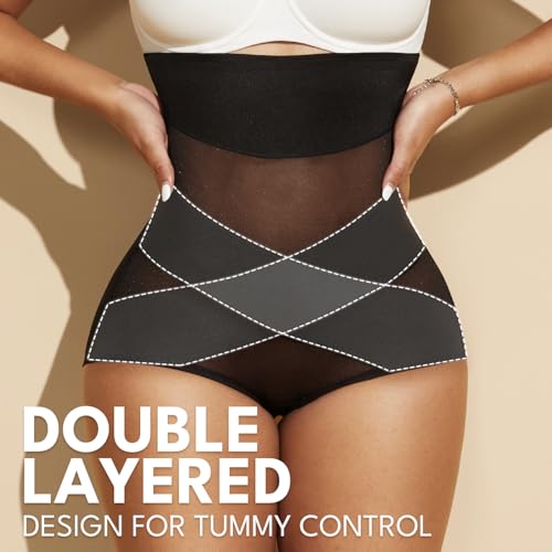 MOVWIN Plus Size Shapewear Tummy Control Underwear Girdle For Women - color: Black, size: 4X-Large
