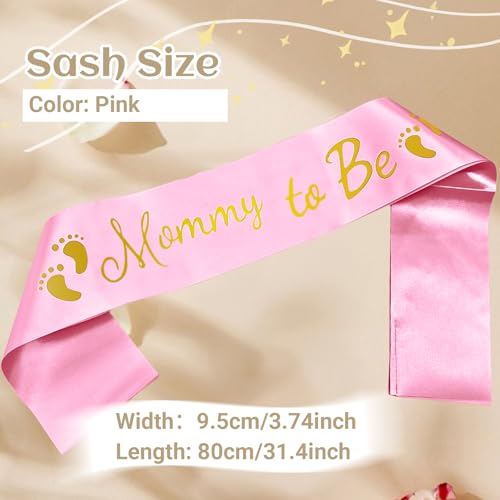 Mommy to Be Sash, Pink Baby Shower Sashes - color: Pink
