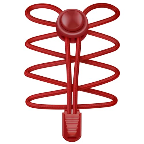UpUGo Elastic Shoe Laces, No Tie Shoe Laces for All Ages, One Size Fit All - color: Plain Burgundy, size: 1 pair