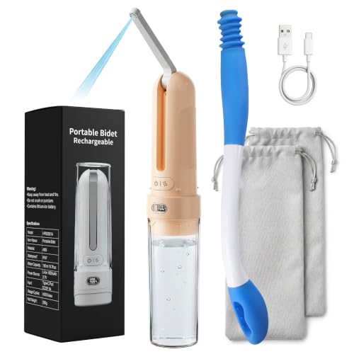 Electric Portable Bidet Toilet Aids Wiper Tool Set, Orange - color: Orange