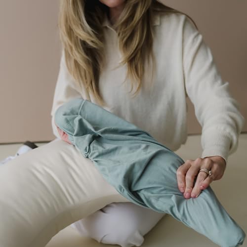 Snuggle Me Organic Nursing Pillow Cover, 100% Organic Cotton - Slate - color: Slate