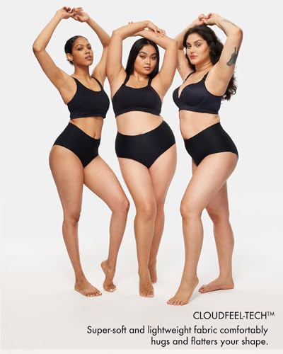 LEAKPROOF2.0 Seamless High Rise Period Underwear for Women - color: Black 3-pack, size: Large-X-Large