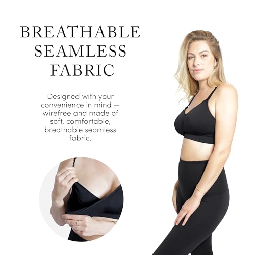 Ingrid & Isabel Basics Nursing & Pumping Bra - color: Black, size: X-Large