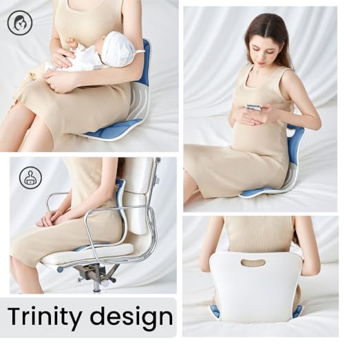Lumbar Support Cushion – Blue, Large, Office, Chairs & Car Seats - color: Blue, size: Large
