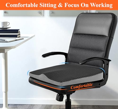 kingphenix Memory Foam Car Seat Cushion for Driving Comfort and Office Use - color: 4d Mesh Classic Black