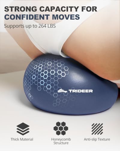 Trideer Yoga Ball for Exercise, Pregnancy, Exercise Ball, Pump Included - color: Navy, size: XXS(9in./23cm) (Without Pump)