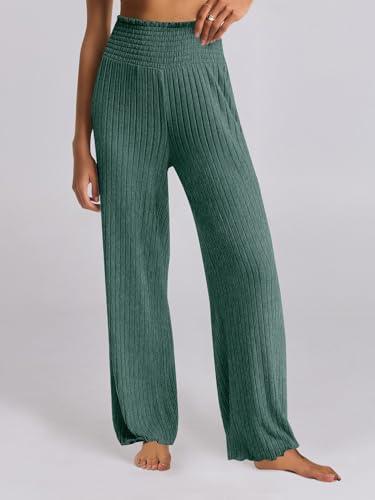 ANRABESS Women 2 Piece Lounge Pajamas Sets Casual Fall Outfits - color: Green, size: Medium