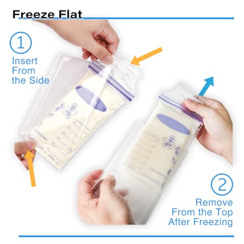 Ugotfeels Breastmilk Storage Container with Freezer Flattener Kit