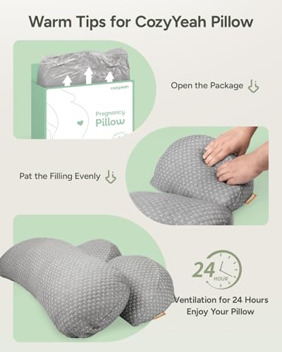 Pregnancy Wedge Pillow for Sleeping, Adjustable Soft Pregnancy Body Pillow - size: Long