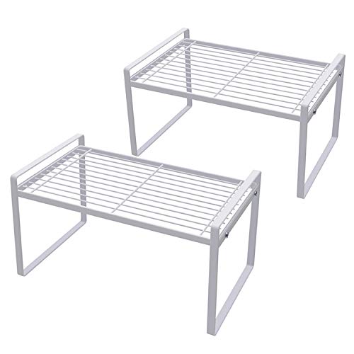 Shantton Cabinet Shelf Organizer, Pantry Shelf Rack, White 13x8.3x7.3 - color: White, size: L13" W8.3" H7.3"