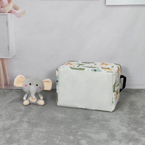 Rectangular Collapsible Animal Storage Basket Nursery Organizer - color: Rec animal
