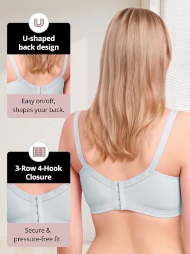 Cross-Front Cotton Nursing Bras - Wireless V Neck Sleep & Lounge Bralette, Comfy Wirefree Pregnancy & Breastfeeding Bra - color: Grey, size: Medium