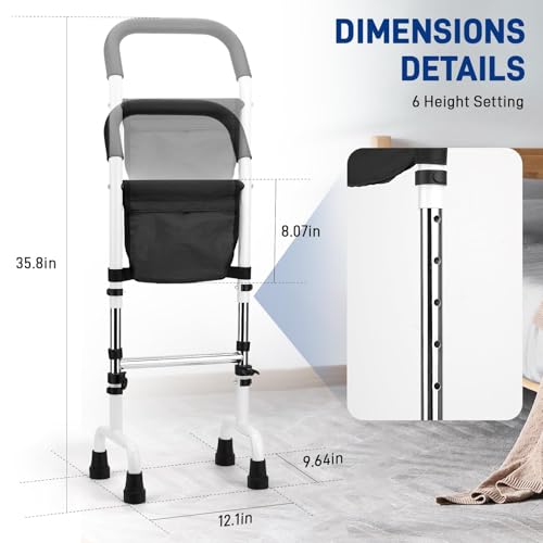Upgraded Mobility Stand Assist Aid for Elderly, Adjustable Walking Cane for Seniors and People with Limited Mobility