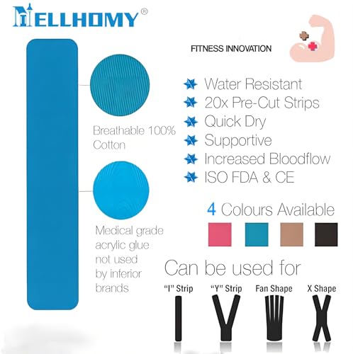 Precut Kinesiology Tape Strips,Waterproof Athletic Tape Muscle Pain Relief - color: Mix-4, size: 40PCS