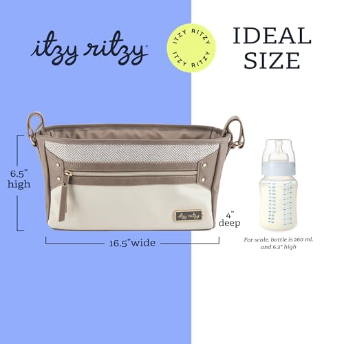 Itzy Ritzy Adjustable Stroller Caddy and Organizer Bag (Vanilla Latte) - color: Vanilla Latte