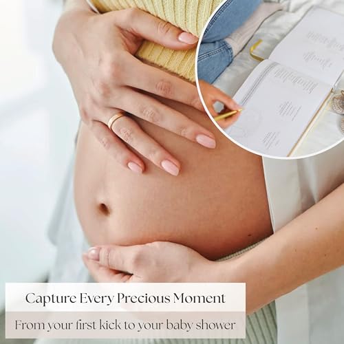 Complete Pregnancy Journal & Memory Book - Weekly Pregnancy Scrapbook with Ultrasound Photo Slots - Pregnant Planner Tracking, Milestone Tracker & First‑Year Keepsake - color: Gold
