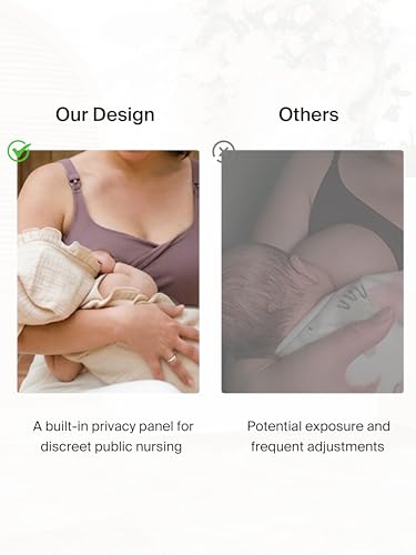 Ecavus Women's Nursing Bras for Breastfeeding Tank Tops with Built in Bra - color: Brown, size: Medium