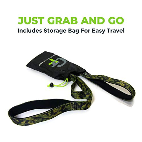 Physical Therapy Stretch Strap with 12 Loops - 1.5 Inch Width - color: Camo, style: Wide Grip