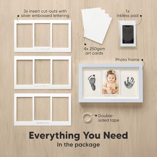 Inkless Hand and Footprint Kit, Boy Girl Newborn Keepsake (Mist Blue) - color: Mist Blue