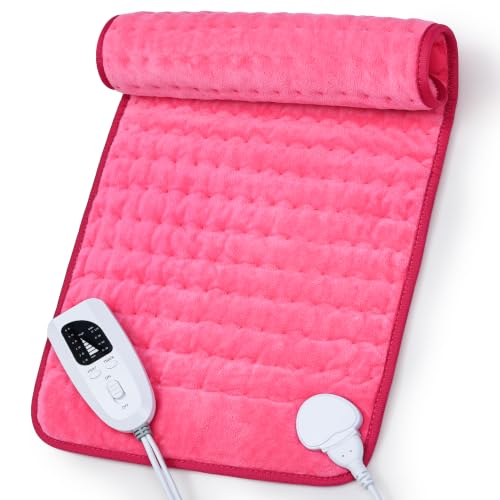 Heating Pad,Electric Heating Pads,Heating Pad for Back,Fuchsia,24x12 Inch - color: Fuchsia, size: 24x12 Inch