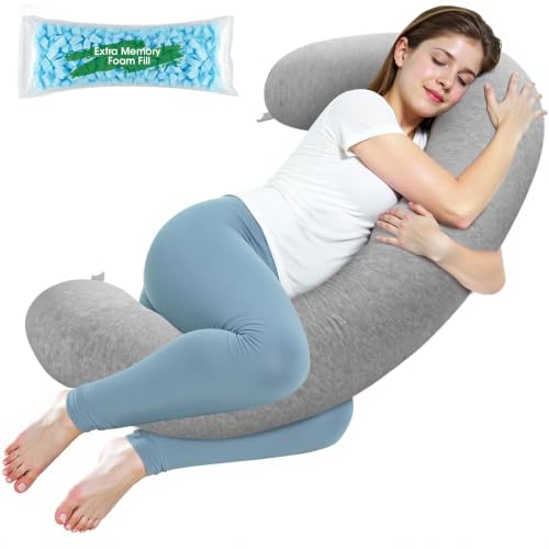 SweetSlubr Body Pillow, Memory Foam Pregnancy Pillow Leg Pillow 53.2x9.8in - size: 53.2’’ x 9.8’’