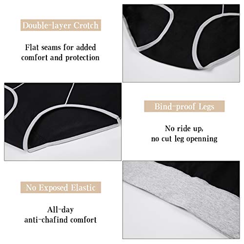 YaShaer Women's Cotton Underwear High Waist Stretch Briefs Soft Underpants Ladies Full Coverage Panties 5 Pack - color: Color02-5 Pack, size: Medium