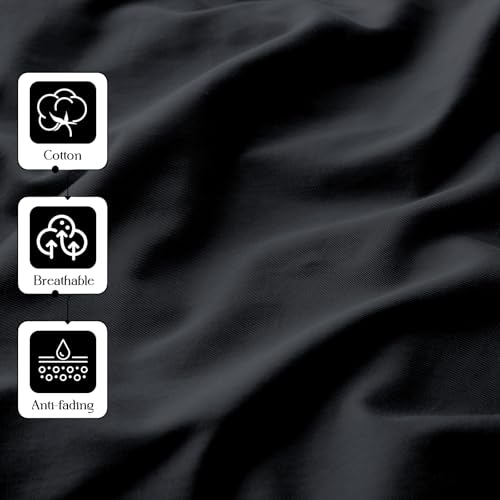 Cotton Wedge Pillow Cover, 24" x 24" x 10", Black - color: Black, size: 25x25x10.5 Inch