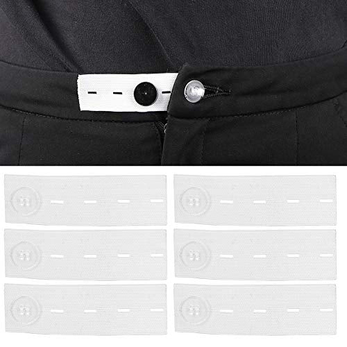 Waistband Extender Waistband Extension Button Button Extender Extender Button Belt Lengthen Button Elastic Lengthen Button for Jeans Pants(White)