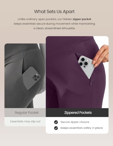 JOYSPELS Smooth Feeling Wide-Leg Maternity Work Pants Soft Pregnancy Yoga Pants with Zippered Pockets Over The Belly - color: Plumperfec, size: Small