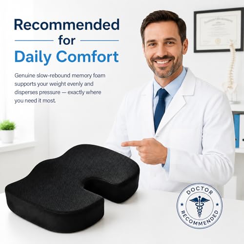 Gel Memory Foam Seat Cushion, Office Chair Cushion for Long Sitting