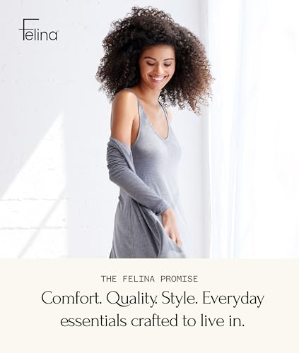 Felina Cotton Modal Leggings, Extra Lightweight Legging for Women - color: Black, size: Large