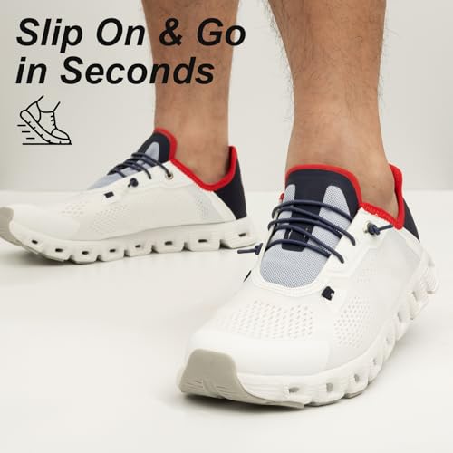 2 Pairs 3mm Round Elastic No Tie Shoe Laces for On Cloud Sneakers - color: Gray Blue, size: 34inch(86cm)