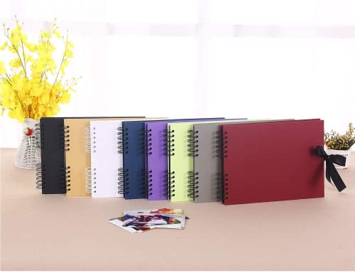 Vienrose Scrapbook Album 80 Pages 11x8 Inch Black - color: Purple