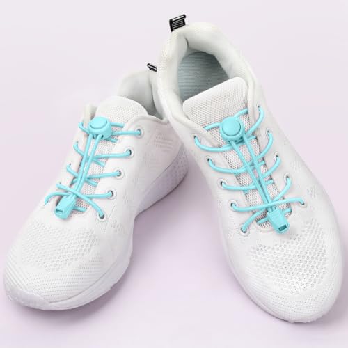 UpUGo Elastic Shoe Laces, No Tie Shoe Laces for All Ages, One Size Fit All - color: Macaron Blue ×1, size: 1 pair