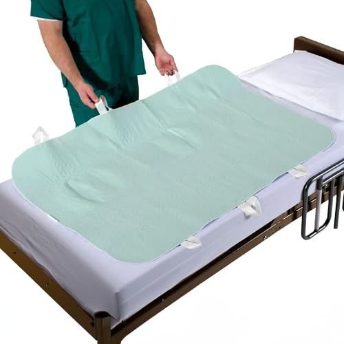 Patient Aid Positioning Bed Pad with Handles | Draw Sheet for Hospital Bed - size: 34x72 Inch (Pack of 1)