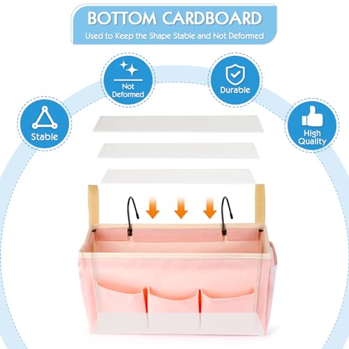 Bedside Caddy Bedside Storage Bag for Headboards/Bunk Bed - color: 1PC New Pink